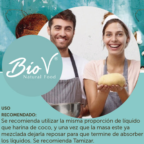 Harina de Coco 1 Kg Sin Gluten Natural Baja en Carbohidratos