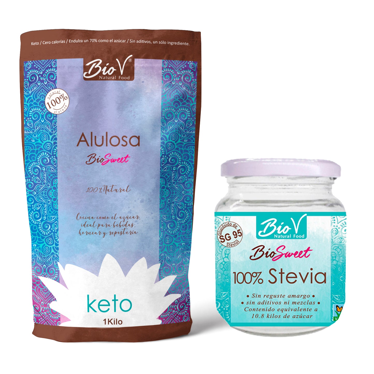 Pack Alulosa 1 kilo, y Stevia SG95 40gr.
