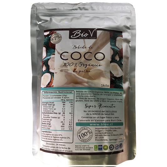 Pack Leche de coco un kilo y cacao alcalino 240gr.
