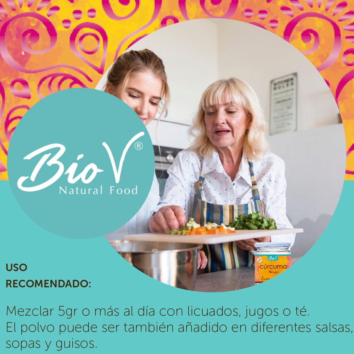 Cúrcuma 200gr, Curcumina Al 5.2%