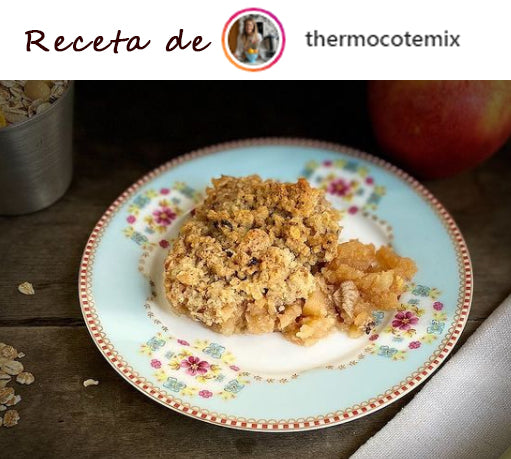 Crumble de granola y manzana SIN AZÚCAR, con ERITRITOL BioV, receta de @thermocotemix