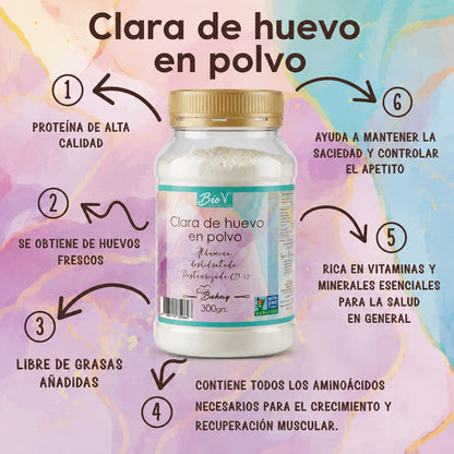 Albúmina 300gr (Clara de huevo deshidratada)