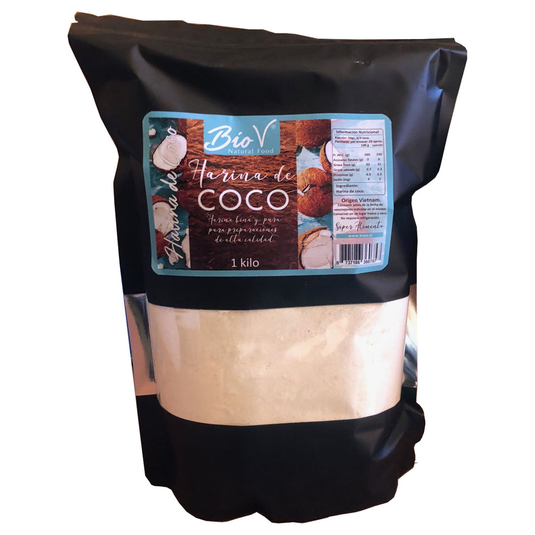 Harina de Coco 1 Kg Sin Gluten Natural Baja en Carbohidratos