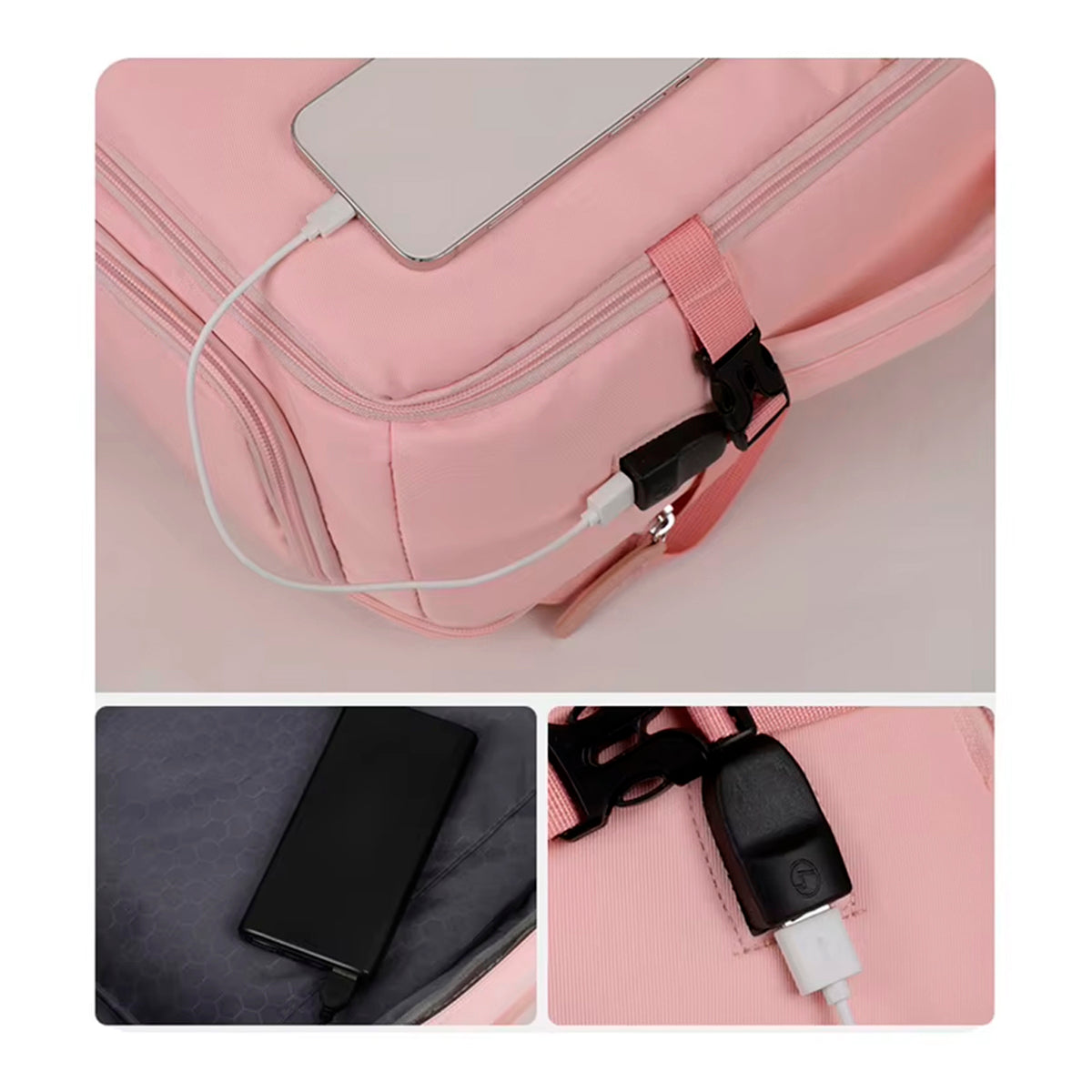Mochila De Viaje Cabina Avión Original Viral TikTok 40L - Impermeable, Unisex, Con USB y Compartimento Para Zapatos