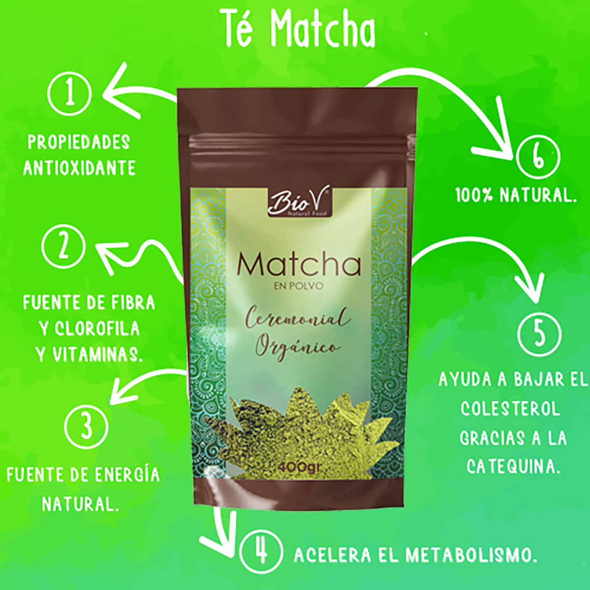 Matcha Organico Puro 800g Ceremonial Premium Te Verde Bio V
