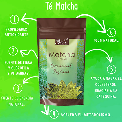 Matcha Organico Puro 800g Ceremonial Premium Te Verde Bio V
