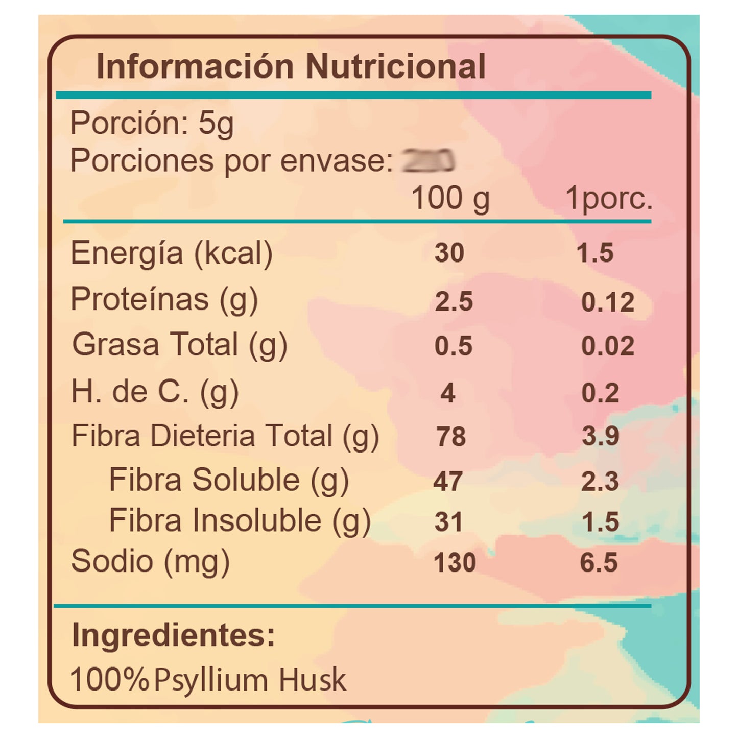 Psyllium Husk Orgánico en Polvo BioV 1 Kg Keto Vegano