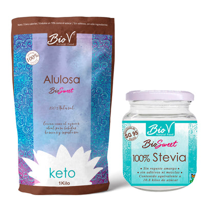 Pack Alulosa 1 kilo, y Stevia SG95 40gr.