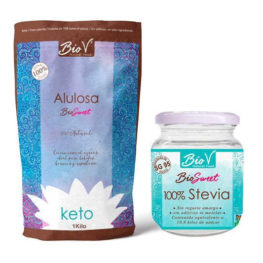 Pack Alulosa 1 kilo, y Stevia SG95 40gr.