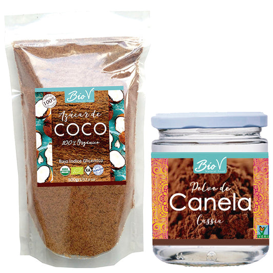 Pack Azúcar de coco 500gr y Canela 200gr.