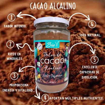 Cacao alcalino puro 240gr