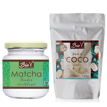 Pack de Matcha de 100gr y Leche de coco líquida de 150gr