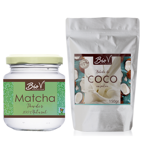 Pack de Matcha de 100gr y Leche de coco líquida de 150gr