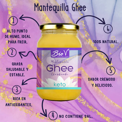 Mantequilla Ghee Clarificada, 500ml