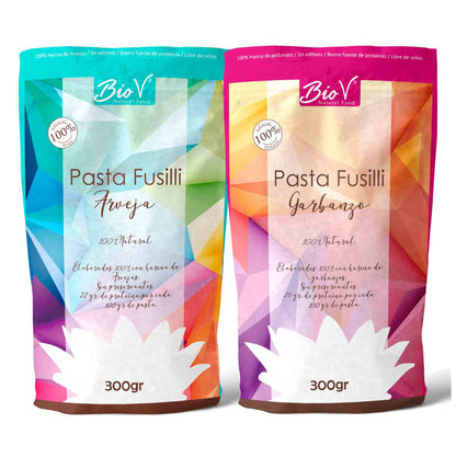 Pack pastas fusilli de Arveja y Garbanzo 300gr c/u