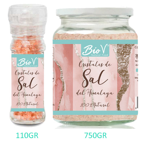 Pack Sal rosada del Himalaya, frasco de 750gr y Salero moledor de 110gr