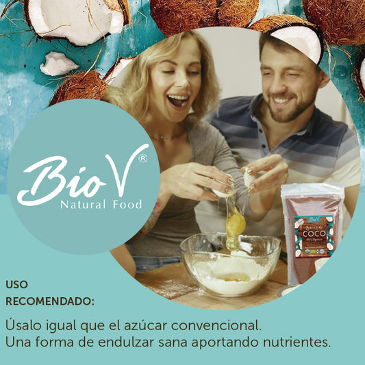 Pack de 2 azúcar de coco 500gr c/u, 1 kilo en total.